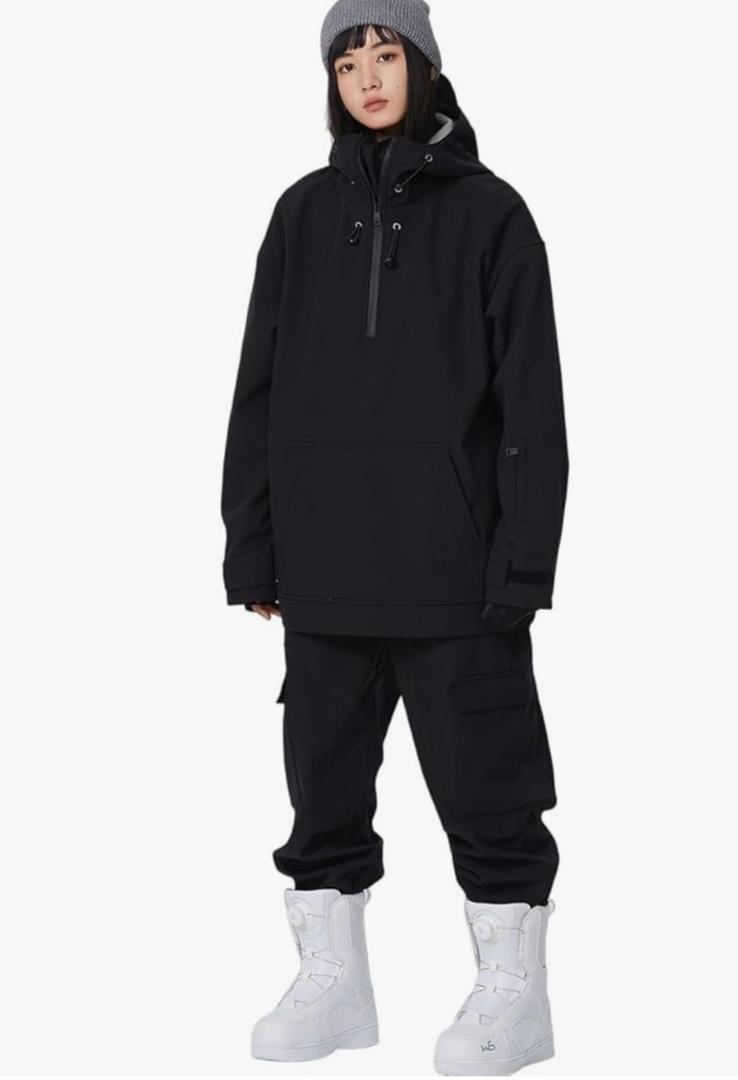 Women Ski Jacket and Pants Set Couples Windproof Ski Suits Mens Waterproof Two Piece Snowsuits for Winter Sports, L