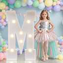 JoyMuse Marquee Letters 3 Feet Tall, Light Up Letters 3FT with Lights, Large Letters for Party, Letter M Light Up Letters for Graduation Proposal Wedding Birthday Homecoming Decorations