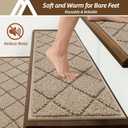 COSY HOMEER Edging Stair Treads Non-Slip Carpet Mat 28inX9in Indoor Stair Runners for Wooden Steps, Edging Stair Rugs for Kids and Dogs, 100% Polyester TPE Backing(4pc, Beige)