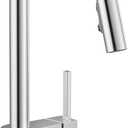 Moen Align Chrome One-Handle Modern Kitchen Pulldown Faucet with Reflex Docking System and Power Clean Spray Technology, 7565
