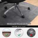 Office Chair Mat, 75" x 60" Large Chair Mat for Hard Floors, Flannel Fabric Area Rug for Hard Surface, Floor Protector Under Desk Mat for Home Office (Dark Grey)