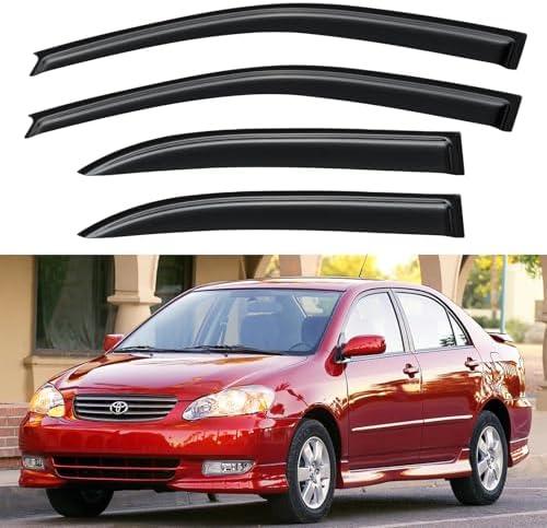 Amazon.com: Window Visors Rain Guards Shield for 2003-2008 Toyota Corolla, Out-Channel Window Vent Wind Deflectors Visors Shades for 03-08 Corolla : Automotive