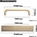2 Pack Champagne Bronze 5" HoleCenter Cabinet Pull with Backplate
