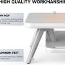 Fenge Dual Monitor Stand, Monitor Stands Riser for 2 monitors, 42.5 Inch Wood Desk Shelf with Storage Organizer and Cable Management for Office Desk Accessories