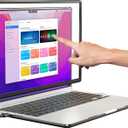 10-Point Infrared Touch Screen Frame for MacBook Air 15 Inch, High-Precision Magnetic Touchpad, Trackpad Activator with Multi-Gesture Control, Ultra-Thin Hard Shell Case & Passive Stylus Pen Included