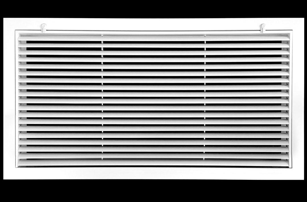 HVAC Premium 30" X 14" Aluminum Return Filter Grille for 1" Filter - Easy Airflow - Linear Bar Grilles [Outer Dimensions: 32.5"w X 16.5"h]