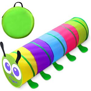Kids Play Tunnel for Toddlers 1-3, 6 Foot Baby with 2 Mesh Sides Pop Up Crawling Toys 1 3 4 Year Old Girl Boy Birthday Gift, Indoor Outdoor Toddler Children or Dog, 72 inches x 17.3 inches x 17.3 inches