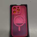 CANSHN Magnetic Compatible with iPhone 16 Pro Case, Upgraded [Full Camera Protection] [Compatible with Magsafe] [Translucent Matte] Shockproof Protective Phone Case Cover 6.3 Inch - Hot Pink