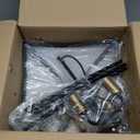 LAMKNVS Farmhouse 4 Lights Pendant Light, Industrial Black Lantern Chandelier with E12 Gold Base Metal Cage Rustic Geometric Hanging Light Fixtures for Kitchen Island Foyer Entryway Dining Room