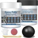 Epoxy Putty for Metal, 16 oz Fast Repair Pool Putty Self-Hardening Waterproof AB 2 Part Epoxy Wood Filler for Metal Tile Plastic Repair Filling Bonding, Sculpt Clay for Sculpting Modeling Black