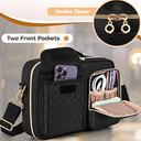 LUXJA Bible Cover Case for Women with Detachable Pen Slots, Bible Case with Multiple Pockets and Shoulder Strap (Patent Pending), Black