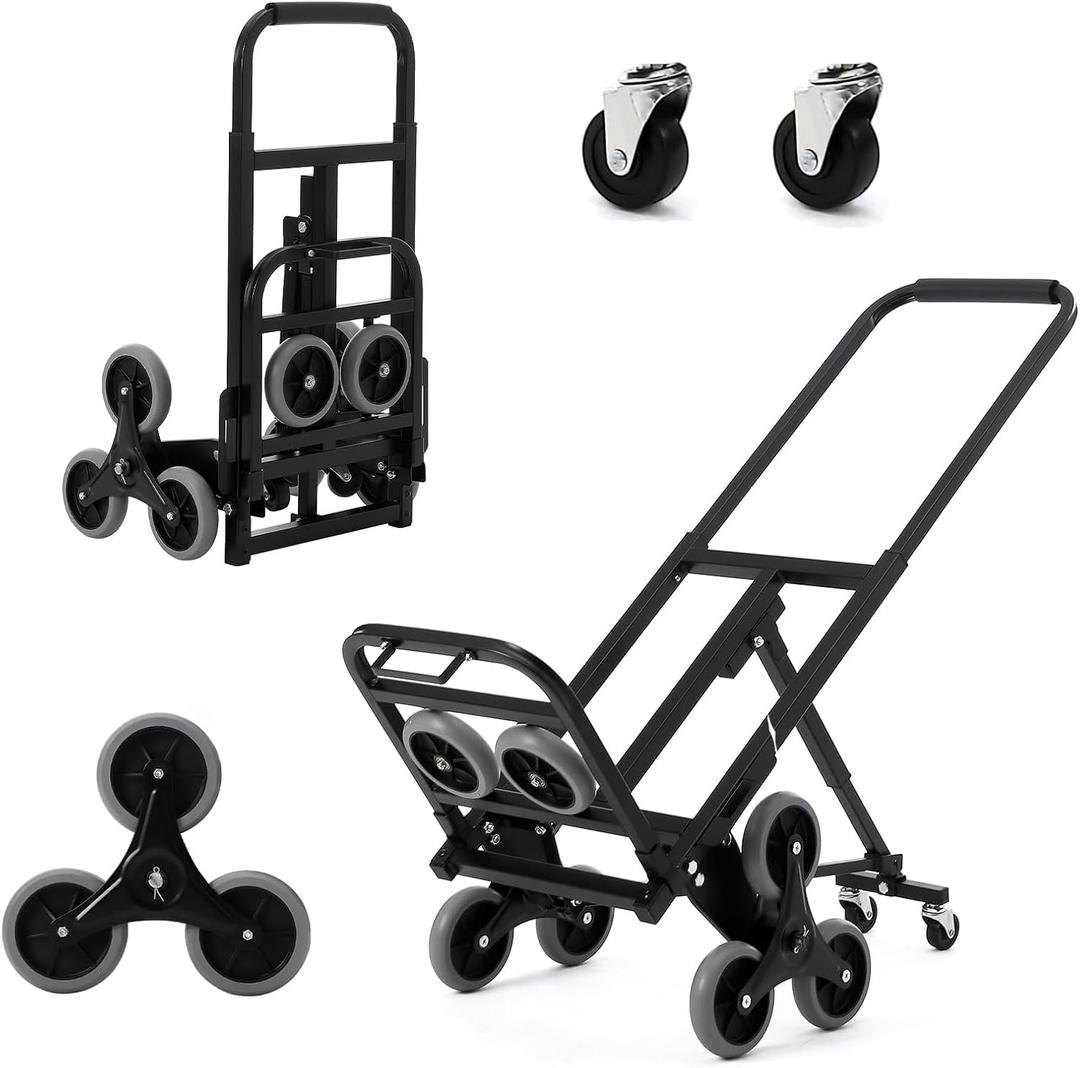 330 LBS Stair Climbing Dolly for Stairs, 10-Wheel Climber Hand Truck Dolly