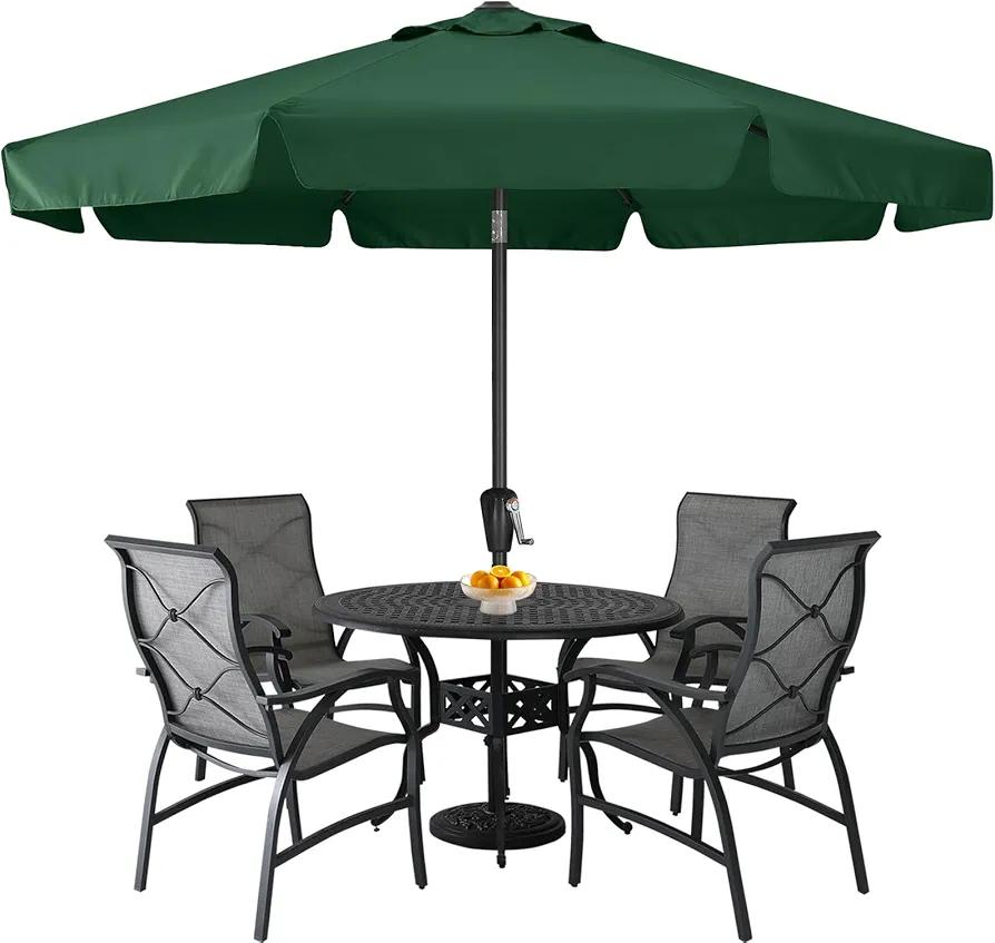 ABCCANOPY Outdoor Market 8 Ribs Umbrella with Tilt & Crank for Patio Pool 10FT