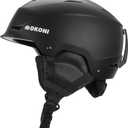 Ski Helmet, Snowboard Helmet for Men & Women, Three-Stage Adjustable Ventilation System, Adjustable Fit, Durable PC Shell, Protective EPS Foam, Snow Sports Helmet for Adults, Youth & Kids (Large: 22.5 -24.5 inch (58-62cm), BLACK)