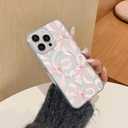 Magnetic for iPhone 17 Air Case, Pink Bow Clear Case Compatible with MagSafe, Wireless Slim Ribbon Aesthetic Phone Cover Girly Shockproof Protective Cases for Women Girls