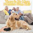 2 x Deshedding Brush - Dog Brush for Shedding & Pet Hair Removal Tool, Double Sided Grooming Brush - Dog & Cat Grooming Supplies for Long Short Hair