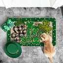 Artoid Mode Shamrock Polka Dot St. Patrick's Day Doormat, Home Decor Low-Profile Switch Rug Door Mat Floor Mat for Indoor Outdoor 17x29 Inch