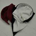 HAIMEIKANG Floral Headbands for Women Boho Hair Bandanas Scarf Triangle Kerchief Solid Color Hair Bands Vintage Head Scarf(Black+White+Wine Red)