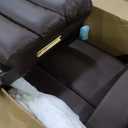 Brown Faux Synthetic Leather 1-Piece Couch Living Room Sofa Set GS4112 for Living Room/House/Bedroom/Office/Apartment(Brown,GS4112-C)