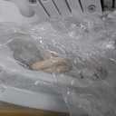 DIYHD 72X96in Interior Double White Accordion Door for Big Opennings,Bi Folding Closet Door, Includes Mounting Hardware, Handle, Latch, Doors Close Middle