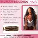 Braiding Human Hair P4/27 Omber Deep Wave Human Hair Bulk 18 Inch Omber Chocolate Light Brown Unprocessed Quick Weave Soft Sewn In Hair Extensions for Black Women