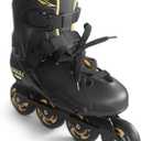FLYDAZZLE Inline Skates for Men Urban - Freeride Slalom City Street Skating, Hard Boot ABEC-9 Bearing Ankle Support, Bonus Insoles Laces (US 8.5-9)