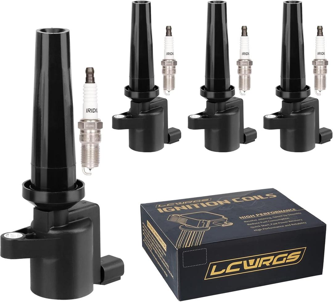 Set of 4 Ignition Coil Pack and Spark Plugs Fits for Ford Fusion Escape C-Max Transit Connect Lincoln MKZ Mercury Mariner Milan 2010 2011 2012 2013 2014 2015 2016 2.5 2.0 L4 Replaces# DG507