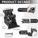 4 Pack Folding Brackets, Self-Lock Hinge with Screws for Folding Table Legs, Lock Extension Support Bracket Bed Legs, Black