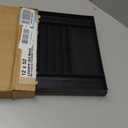 Ekena Millwork Lifetime Vinyl LL1S12X05200BL Standard Cathedral Top Center Mullion, Open Louver Vinyl Shutters, w/Installation Shutter-Lok's & Matching Screws (Per Pair), 12"W x 52"H, Black