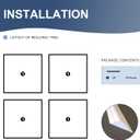 NeatiEase 4 Set Peel and Stick Wall Molding Trim Kit, 24" x24" Premade Wainscoting Panels, Self Adhesive Moulding Panel for Interior Walls Picture Frame