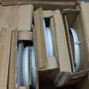 E-far 24-Piece Stoneware Dinnerware Sets, Plates and Bowls Sets for 8, Kitchen Modern Dinning Porcelain Dishes Set, Chip & Scratch Resistant, Dishwasher & Microwave Safe, Speckled White