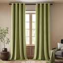 EMEMA Velvet Blackout Curtains 96 inches Long, Super Soft Luxury Thermal Insulated Curtains for Bedroom, Grommet Soundproof Elegant Window Drapes for Living Room W52 x L96 2 Panels Sage