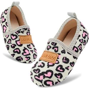 Anluke Toddler Slippers Boys Girls Winter House Shoes (Leopard, Size 22-23) Anluke Toddler Slippers Boys Girls Winter House Shoes (Leopard, Size 22-23)