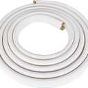 25FT Air Conditioning Tubing Hose Extension 3/8 and 5/8 Inch Insulated Copper Hoses Fit for Mini Split Air Conditioner
