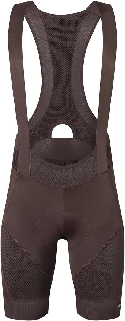 Cycling Bib Shorts for Men - Road Bike Bicycle Breathable Padded Riding Tights (Brown, L)