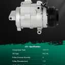 SCITOO AC Compressor for Ford Edge 3.5L 2007-2010, Fast Cooling Air Conditioner Compressor for Lincoln MKX 3.5L 2007-2010