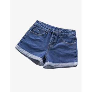 Summer Women Wide Leg Classic High Waist Denim Shorts Casual Female Loose Jeans Shorts, XL