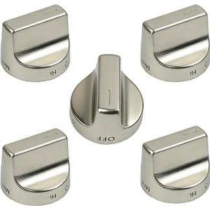Upgraded 5Pcs W10850015 W11239985 Stove Knobs Replacement for Whirlpool Gas Stove Range Knobs AP6333411 4845290 for WFG525S0JZ0 WFG525S0HZ0 WFG550S0HZ0 Cooktop Oven Gas Burner Electric Control Knobs