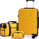 Eeeza Carry on Luggage Set 3 Piece, 20" Suitcase with Wheels,Yellow