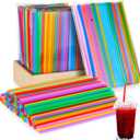 Eaasty 5000 Pcs Disposable Drinking Plastic Straws Bulk, 0.24'' Diameter and 7.87" Long Plastic Long Disposable Drinking Straws (Multicolor)