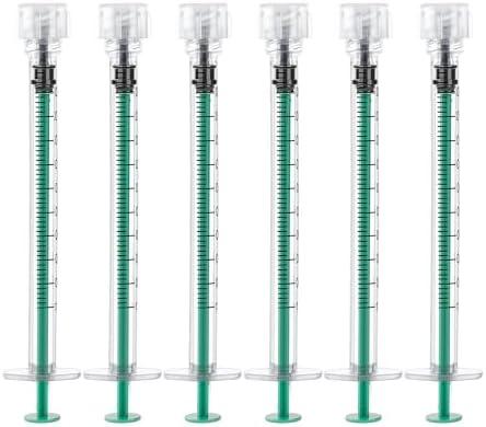 1ml Syringe without Needle Luer Lock Syringes with Cap, Sterile, 10 Pack
