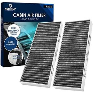 KURIMUP Premium Cabin Air Filter with Activated Carbon,Replacement for CF10553(CP553), Fit for Nissan Frontier/NV1500/NV2500/NV3500/Pathfinder/Xterra and Suzuki Equator.