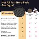 CasterMaster Non Slip Furniture Pads 3 Inch - Rubber Chair Leg Floor Protectors for Hardwood - Round Caster Cups & Couch Stoppers - Heavy Duty Feet Grippers (Black, Set of 4)