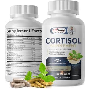 Cortisol Supplements for Women & Men,High Cortisol Reducer, Manager, Detox, Lower and Control,with Magnesium, Ashwagandha,Rhodiola, L-Theanine for Mood,Focus,Sleep