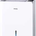 3500 Sq.Ft Basement Dehumidifier,AEOCKY Max 50 Pint/D Drain Hose Dehumidifier for Home,Bedroom,Bathroom,Room,Intelligent Humidistat,Quiet (Ivory)