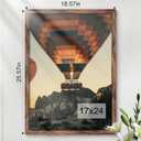 17x24 Picture Frame, Classic Brown 17 x 24 Poster Frame for Horizontal or Vertical Wall Mounting, 1 Pack