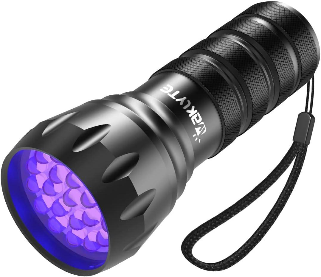 Black Light UV Light, 21 LED 395nm UV Flashlight, Powerful Mini Blacklight Flashlight, Small Portable Black Light Flashlight for Pet Urine Detection, Scorpion, Resin Curing, Bed Bug, Nails