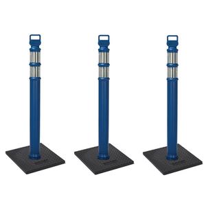 Cortina 03-747BRBC-3 EZ Grab Delineator 45" Post, Blue, 3 Count (Pack of 1)