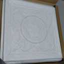 WOWSTAR 12-Pack 24"x24" Drop Ceiling Tiles, Waterproof Glue up Vintage Style 3D Ceiling Tiles, White