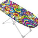 Mini Ironing Board Cover with Daisy Pattern, Ironing Board Dust Cover Only, Non Slip Tabletop Iron Board Protector - Resist Staining, 14x24 Inch